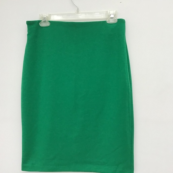 Green fashion zipper back skirt  A-line - Picture 3 of 4